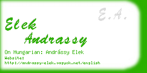 elek andrassy business card