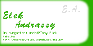 elek andrassy business card